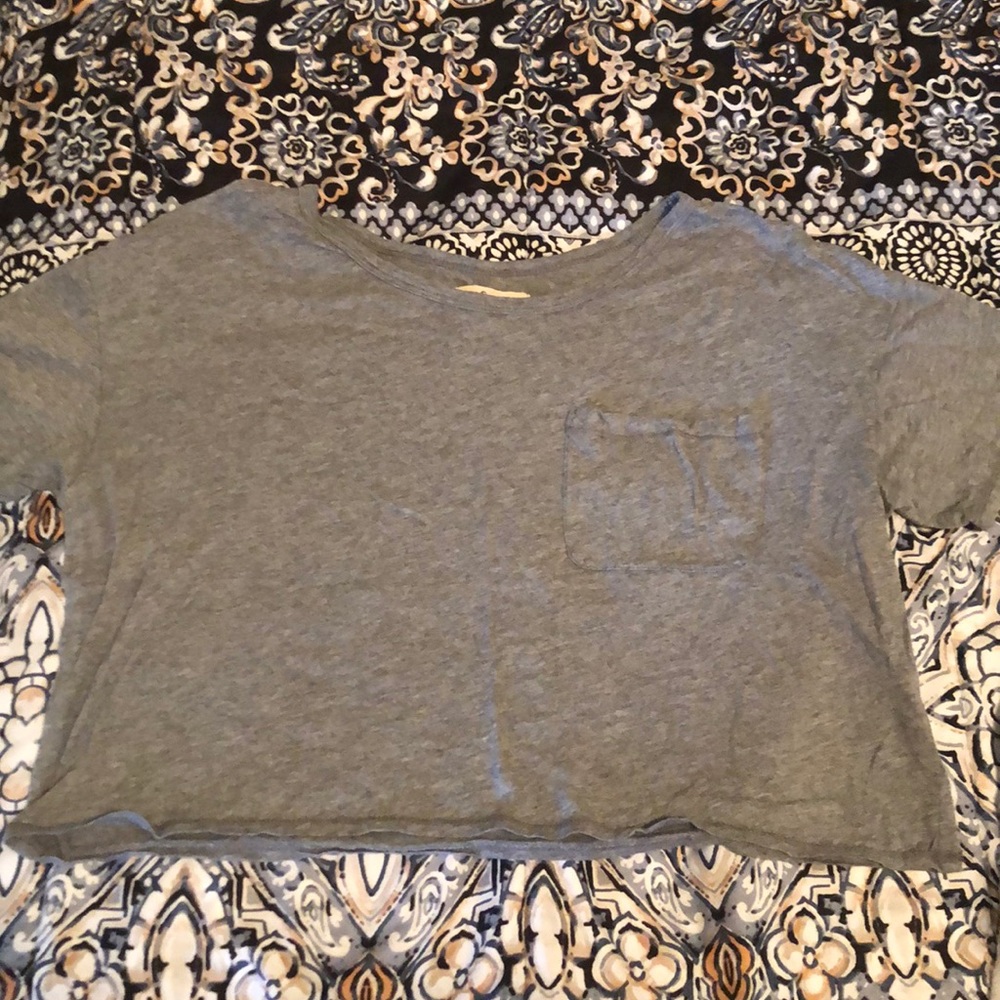 Grey Crop Top